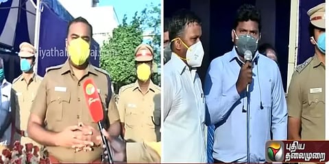 சுகாதாரப் பணியாளர்களுக்கு அணி வகுப்பு மரியாதை செலுத்திய நெல்லை காவல்துறை