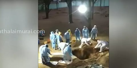 வேலூர்: கொரோனாவால் இறந்தவர் உடல் எப்படி அடக்கம் செய்யப்பட்டது தெரியுமா..?