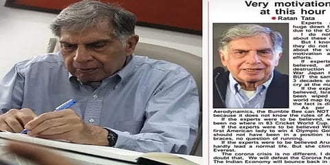 "அது என்னுடைய பதிவல்ல" வைரலான கருத்தும் ரத்தன் டாடாவின் விளக்கமும் !