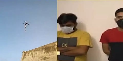 பறக்கும் ட்ரோன் மூலம் பான் மசாலா விநியோகம் - இருவர் கைது!