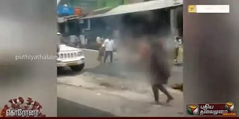 ஊரடங்கு மீறலால் வாகனத்தை பறிமுதல் செய்த போலீசார் : மனமுடைந்து தீக்குளித்த இளைஞர்...!