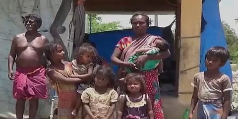 6 குழந்தைகளுடன் மயானத்தில் குடியிருந்த பெண் - ஊரடங்கால் ஊர் திரும்பாத கணவன்..!