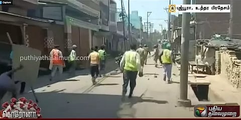 காவலர்கள், ஊர் மக்களுக்கிடையே பயங்கர மோதல் - கலவரமான கிராமம்