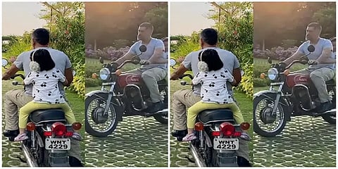 "வாம்மா மின்னல்"- தோனி பைக் ஓட்டுவதை பதிவிட்ட சிஎஸ்கே