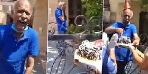 தனியாக வசிக்கும் முதியவருக்கு சர்ப்ரைஸ் கொடுத்த போலீசார்: நெகிழ்ச்சி வீடியோ!