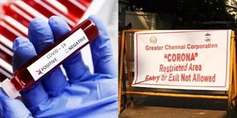 கோடம்பாக்கத்தில் 424 பேருக்கு கொரோனா : 22 இடங்களுக்குத் தடை