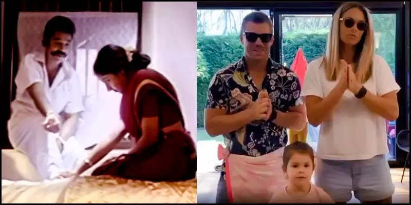 "இஞ்சி இடுப்பழகி" மெட்டுக்கு நடனமாடிய டேவிட் வார்னர் !