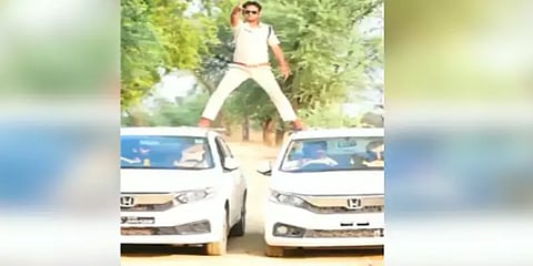 சினிமா பாணியில் "ஸ்டன்ட்" ! இன்ஸ்பெக்டருக்கு அபராதம்