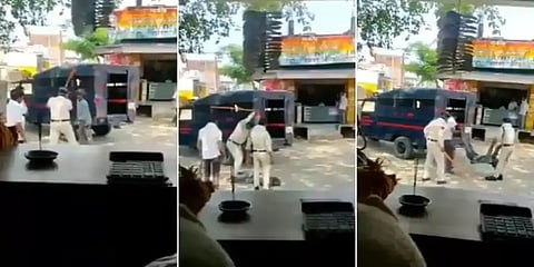 ஒரு நபரை கொடூரமாக தாக்கிய இரு போலீசார் : வீடியோ வைரலாகியதால் சஸ்பெண்ட்..!