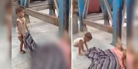 தாய் இறந்து போனது தெரியாமல் விடாமல் எழுப்பிய குழந்தை - மனதை உலுக்கும் வீடியோ