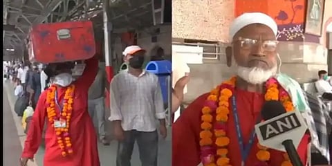 வெளிமாநில தொழிலாளர்களுக்கு இலவசமாக மூட்டைத் தூக்கும் 80 வயது முதியவர்!!