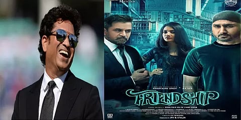 ஹர்பஜன் பட போஸ்டரை ஷேர் செய்த சச்சின் !