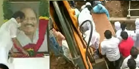 நல்லடக்கம் செய்யப்பட்டது ஜெ.அன்பழகன் உடல்