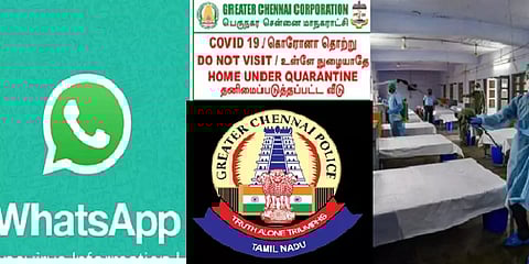 கொரோனா பாதித்தவர்களுக்காக வாட்ஸ் அப் குரூப் - ராயப்பேட்டை காவல்துறை அசத்தல்..!