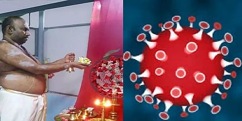 ’கொரோனா தேவி’க்கு கோயில் கட்டிய கேரள சாமியார் - பக்தர்கள் வரத் தடை!