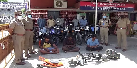 சென்னையில் தொடர்ச்சியாக பைக் திருட்டு... வசமாக சிக்கிய 3 பேர் கைது..!