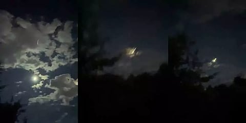 வானிலிருந்து விழுந்த விண்கல் - வீடியோவாக ரெக்கார்ட் செய்த இசைக்கலைஞர்