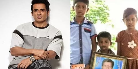 மூன்று ஆதரவற்றக் குழந்தைகளைத் தத்தெடுத்த சோனு சூட்!