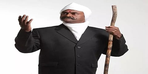 பாரதியார் தோற்றத்தில் நகைச்சுவை நடிகர் எம்.எஸ்.பாஸ்கர்