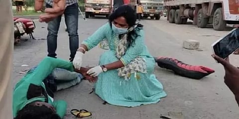 விபத்தில் சிக்கி உயிருக்கு போராடிய நபர்.. கொரோனா பீதியை தாண்டி துணிந்து உதவிய பெண் எம்எல்ஏ