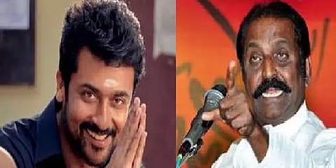 ''நதியோடு போகும் நுரையோடு கரை கைகலப்பதில்லை": சூர்யாவுக்கு வைரமுத்து பாராட்டு!