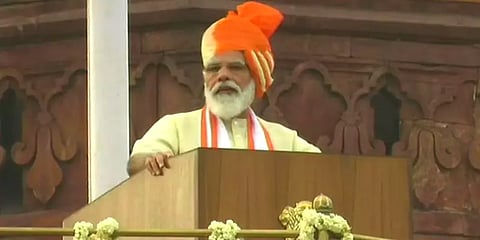 'கொரோனாவுக்கு எதிரான போரில் வெற்றி பெறுவோம்' - சுதந்திர தின விழாவில் பிரதமர் மோடி உரை!