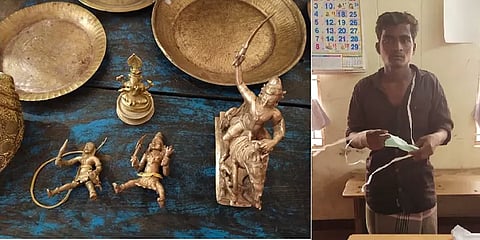 மதுரை: கோயிலில் திருடப்பட்ட ஐம்பொன் சிலைகள் மீட்பு : 3 பேர் கைது