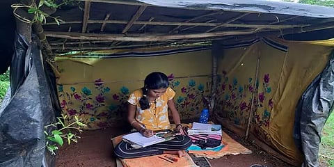 மலையில் குடில் அமைத்து வைரலான சிறுமி: வீட்டிற்கே சென்ற இண்டர்நெட் ..!