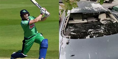 தான் அடித்த சிக்ஸ் மூலம் தனது காரின் கண்ணாடியையே தகர்த்த அயர்லாந்து கிரிக்கெட் வீரர்