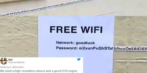 இவ்வளவு பெரிய வைஃபை பாஸ்வேர்டா? - அதகளத்தில் சமூக வலைதளம்