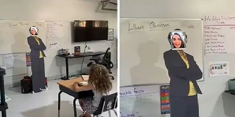 வீட்டுக்குள் வந்த பள்ளி வகுப்பறை.. மகளுக்காக தந்தை செய்த அசத்தல் ஐடியா..!