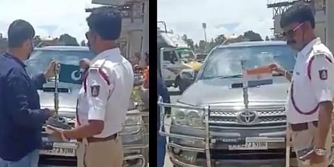 பாகிஸ்தான் கொடி என நினைத்து முஸ்லிம் லீக் கட்சிக் கொடியை அகற்றிய போலீசார்!