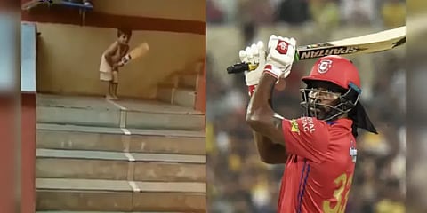 சிக்ஸ் அடிப்பதில் கெயிலுக்கு டஃப் கொடுக்கு சிறுவன்..! அசத்தல் வீடியோ