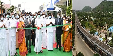 பரிதாப நிலையில் புதிதாக திறக்கப்பட்ட பல்லாவர மேம்பாலம்!