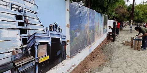 ‘அழகிய நெல்லை’ - வண்ண ஓவியங்களால் பொலிவுறும் ஆட்சியர் அலுவலகம்!