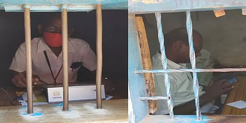 ரேசனில் பொருட்கள் வழங்க தாமதமானதால் ஊழியர்களை கடைக்குள் வைத்து பூட்டிய மக்கள்