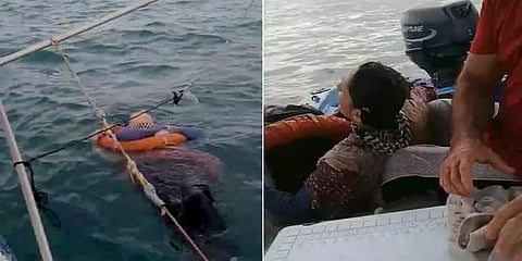 2 ஆண்டுகளுக்கு முன் மிஸ்ஸிங்: கடலில் இருந்து உயிருடன் மீட்கப்பட்ட பெண் - வீடியோ