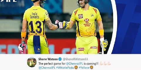 சொல்லி அடிச்ச கில்லி - வைரலாகும் வாட்சனின் ட்வீட்!