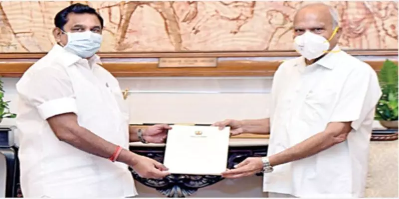 ஆளுநர் பன்வாரிலால் புரோஹித்துடன் முதல்வர் பழனிசாமி சந்திப்பு