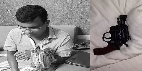 குடும்பத் தகராறு: பாத்ரூமில் ஒளிந்துகொண்டு துப்பாக்கிச் சூடு...!