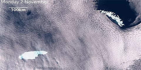 தெற்கு ஜார்ஜியாவை மோதவுள்ள உலகின் மிகப்பெரிய பனிப்பாறை!