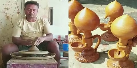 தீபாவளி ஸ்பெஷல்... 24 மணிநேரம் அணையாமல் எரியும் மேஜிக் விளக்கு : குவியும் ஆர்டர்கள்!