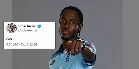 'ஜோ'.. வைரலாகும் ஆர்ச்சரின் 6 வருட பழைய ட்வீட்..!