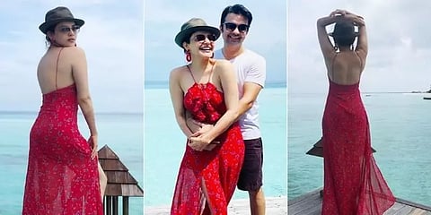 மாலத்தீவின் அழகையே மிஞ்சும் காஜல் அகர்வாலின் பேரழகு புகைப்படங்கள்!