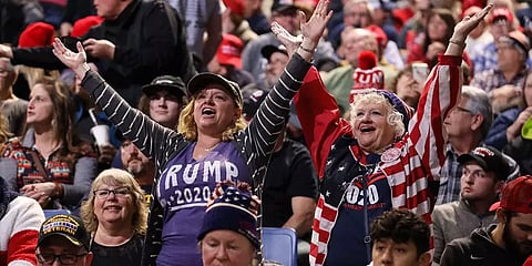 'அதிபர்' ட்ரம்புக்கு ஆதரவாக பேரணி!