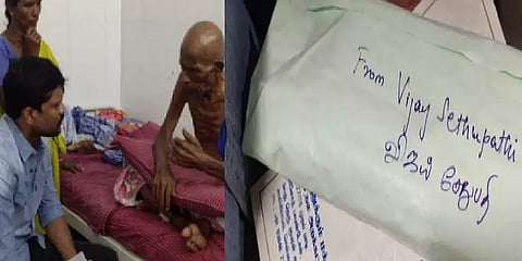 நடிகர் தவசிக்கு ரூ.1 லட்சம் நிதியுதவி அளித்த விஜய் சேதுபதி