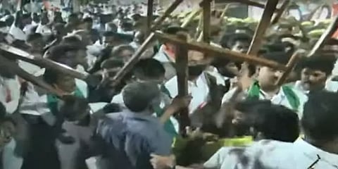 அனுமதியின்றி ஏர் கலப்பை பேரணி: காங்கிரஸார் - போலீசார் தள்ளுமுள்ளு