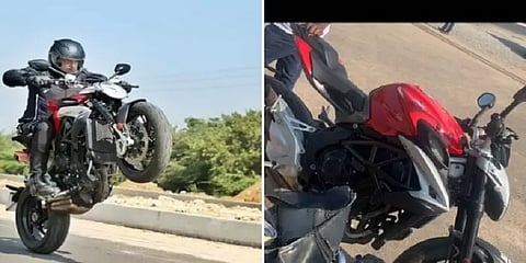 இணையத்தை தெறிக்கவிடும் அஜித்தின் பைக் ஸ்டண்ட் போட்டோ