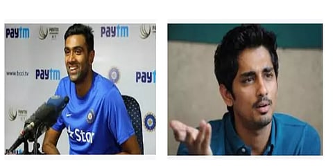 “நீ ஒரு லெஜெண்ட்” அஸ்வினை பாராட்டிய நடிகர் சித்தார்த்!