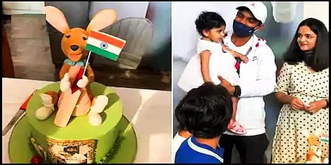 கங்காரு பொம்மை வடிவில் உருவாக்கப்பட்டிருந்த கேக்கை வெட்ட மறுத்த ரஹானே!